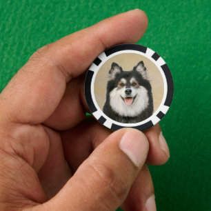 Finnische Lapphund Malerei - Niedliche Original Hu Pokerchips