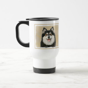Finnische Lapphund Malerei - Niedliche Original Hu Reisebecher