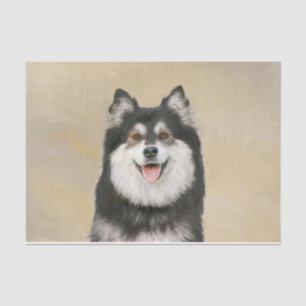 Finnische Lapphund Malerei - Niedliche Original Hu Seidenpapier