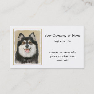 Finnische Lapphund Malerei - Niedliche Original Hu Visitenkarte