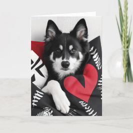 Finnische Lapphund Valentine Card Dankeskarte