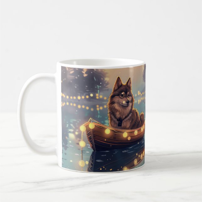 Finnische Lapphund Weihnachtsfeiertage Kaffeetasse (Links)