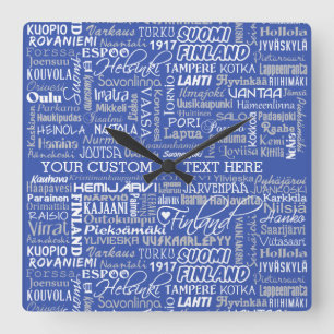 Finnische Mauerwerk-Uhr Quadratische Wanduhr