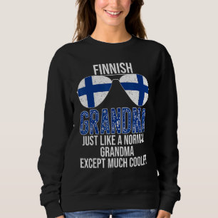 Finnische Oma Finland Flag Sonnenbrille Mutter D Sweatshirt