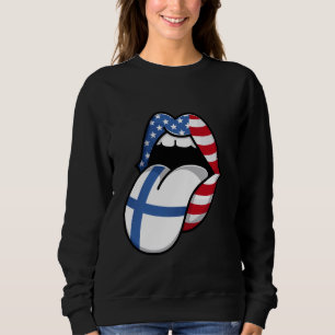 Finnische Roots Half Finnland Halbe Amerikaner Fin Sweatshirt