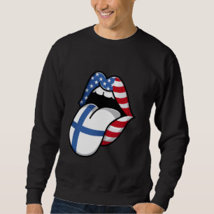 Finnische Roots Half Finnland Halbe Amerikaner Fin Sweatshirt