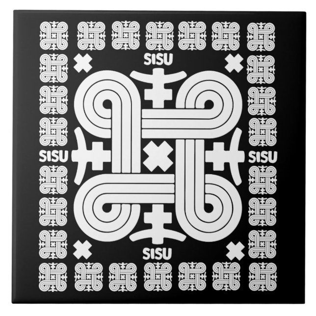 Finnische Sisu Art Fliese (Vorderseite)