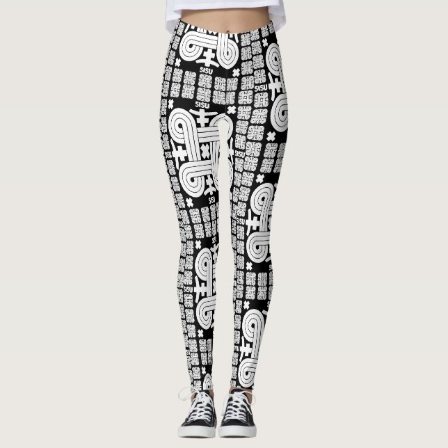 Finnische Sisu Art Leggings (Vorderseite)