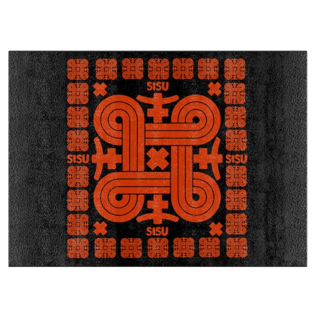 Finnische Sisu Art Schneidebrett (Vorderseite)