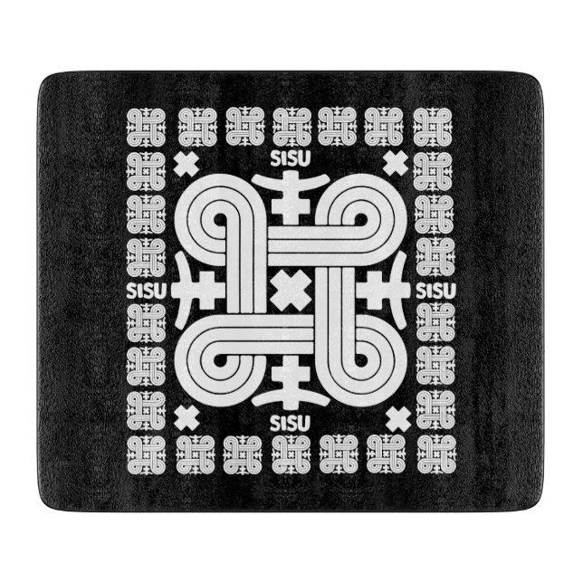 Finnische Sisu Art Schneidebrett (Vorderseite)