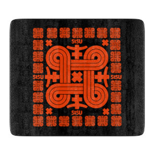 Finnische Sisu Art Schneidebrett