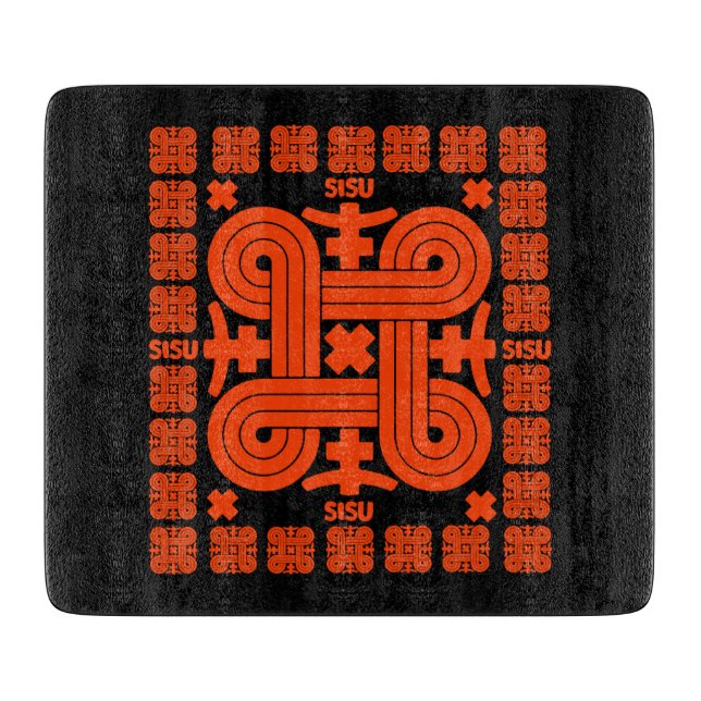 Finnische Sisu Art Schneidebrett (Vorderseite)