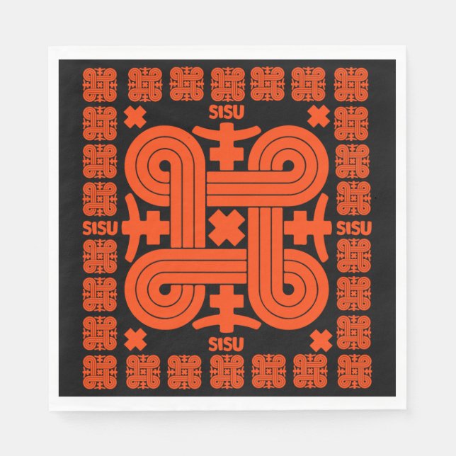 Finnische Sisu Art Serviette (Vorderseite)