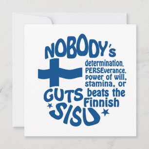 Finnische SISU Einladung - fertigen Sie besonders