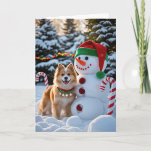 Finnische Spitz Dog Weihnachtsgrüße-Karte Karte