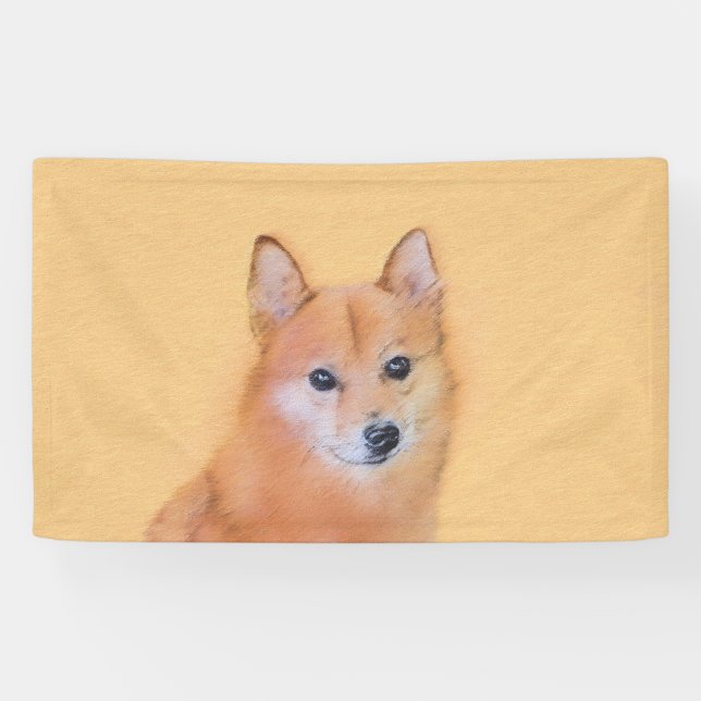 Finnische Spitz-Malerei - Niedliche Originalkunst  Banner (Horizontal)