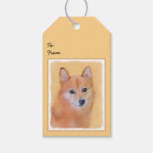 Finnische Spitz-Malerei - Niedliche Originalkunst Geschenkanhänger