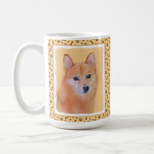 Finnische Spitz-Malerei - Niedliche Originalkunst  Kaffeetasse (Links)