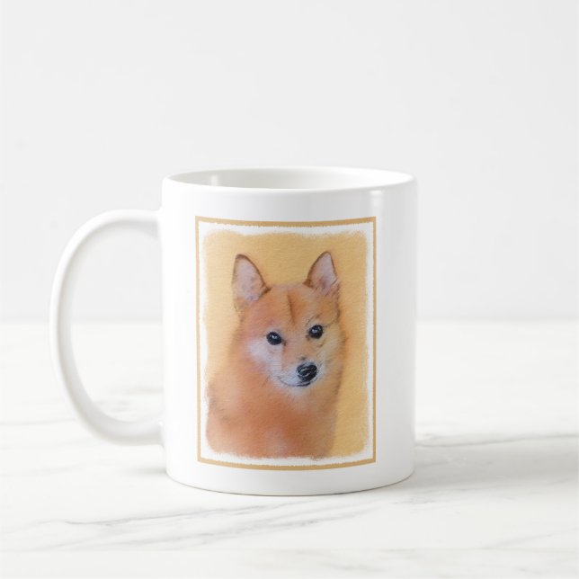 Finnische Spitz-Malerei - Niedliche Originalkunst  Kaffeetasse (Links)