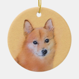 Finnische Spitz-Malerei - Niedliche Originalkunst Keramik Ornament