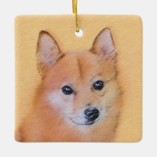 Finnische Spitz-Malerei - Niedliche Originalkunst Keramikornament