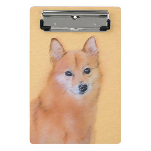 Finnische Spitz-Malerei - Niedliche Originalkunst Mini Klemmbrett