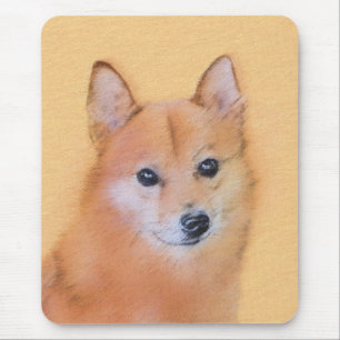 Finnische Spitz-Malerei - Niedliche Originalkunst  Mousepad
