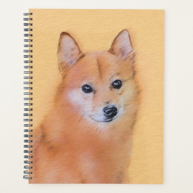 Finnische Spitz-Malerei - Niedliche Originalkunst  Planer (Vorderseite)