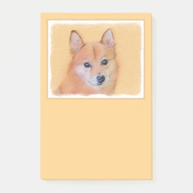 Finnische Spitz-Malerei - Niedliche Originalkunst  Post-it Klebezettel (Vorderseite)