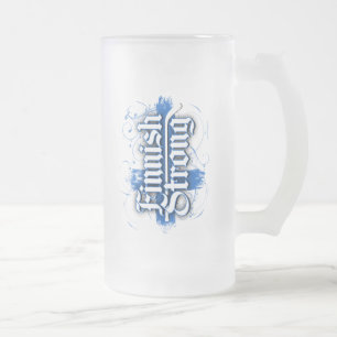 Finnische Strong (Hockey) Mattiert Glass Beer Tass Mattglas Bierglas