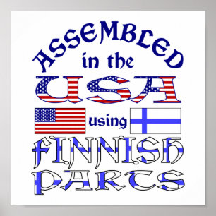 Finnische Teile Poster