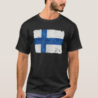 Finnische Vintage Flagge aus Finnland