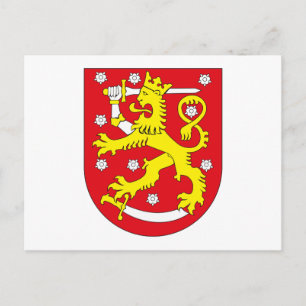 Finnische Wappen-Postkarte Postkarte