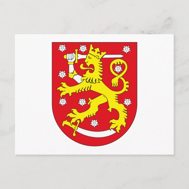Finnische Wappen-Postkarte Postkarte (Vorderseite)