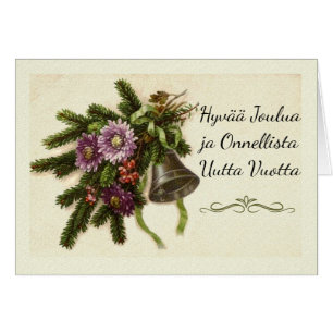 Finnische Weihnachten Hyvaa Joulua Vintage Grün