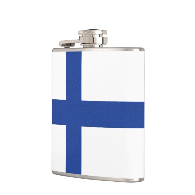 Finnischer Flag-Flasche für benutzerdefinierte Mon Flachmann (Links)