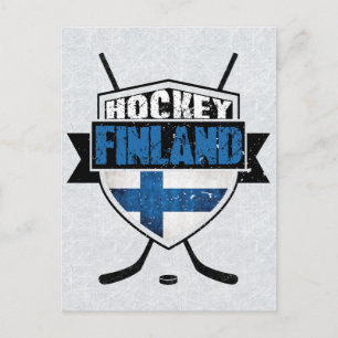 Finnischer Hockey Shield Suomi Postkarte
