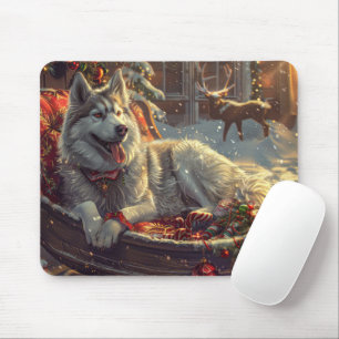 Finnischer Laphund Dog Weihnachtsfest Mousepad