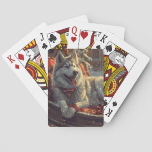 Finnischer Laphund Dog Weihnachtsfest Spielkarten
