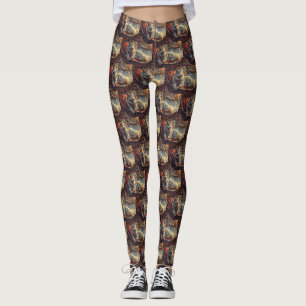 Finnischer Lapphund Hund Weihnachtsfestlich Leggings