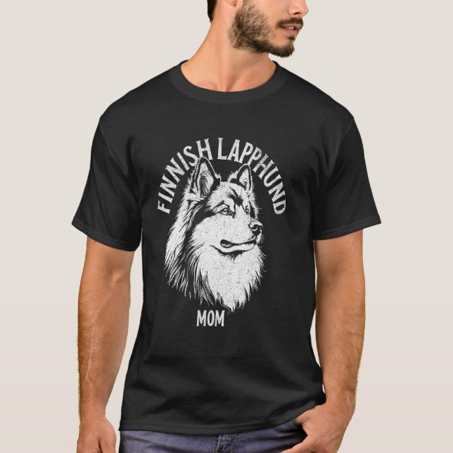 Finnischer Lapphund Mutter T-Shirt (Vorderseite)