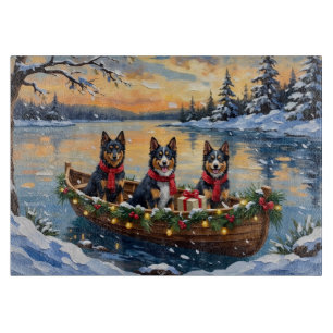 Finnischer Lapphund Weihnachtsboot Urlaub Schneidebrett