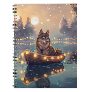 Finnischer Lapphund Weihnachtsfestreise Notizblock
