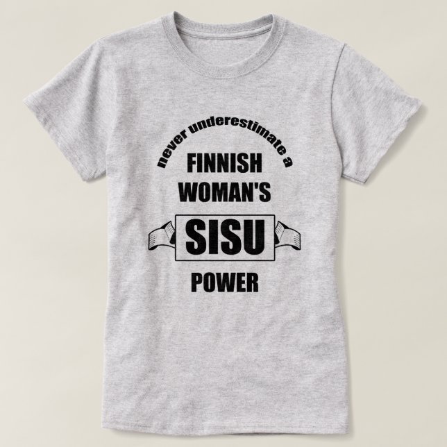 Finnischer Power der Frauen-SISU T-Shirt (Design vorne)
