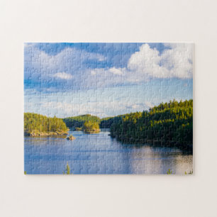 Finnischer See im Sommer Puzzle