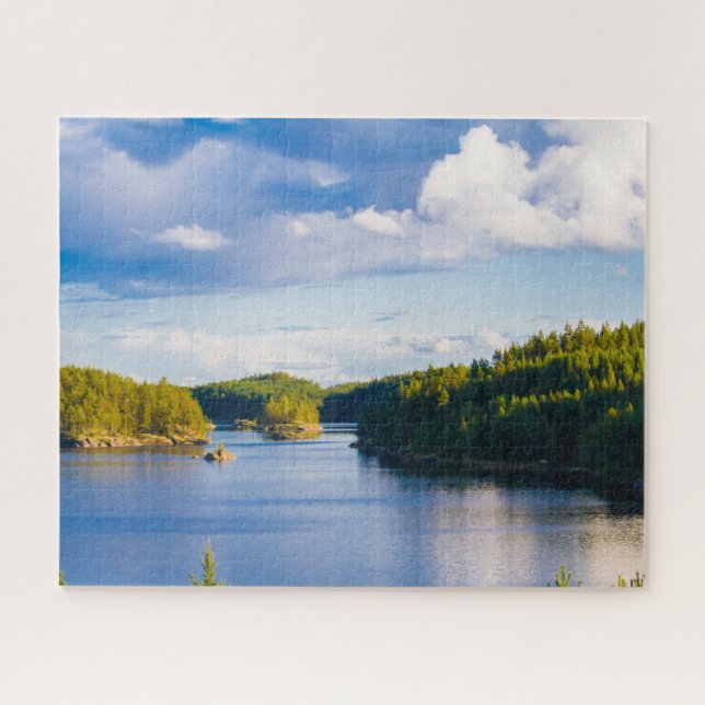 Finnischer See im Sommer Puzzle (Horizontal)