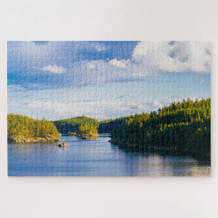 Finnischer See im Sommer Puzzle