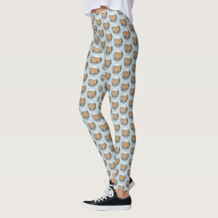 Finnischer Spitz beim Seashore-Gemälde - Hundekuns Leggings