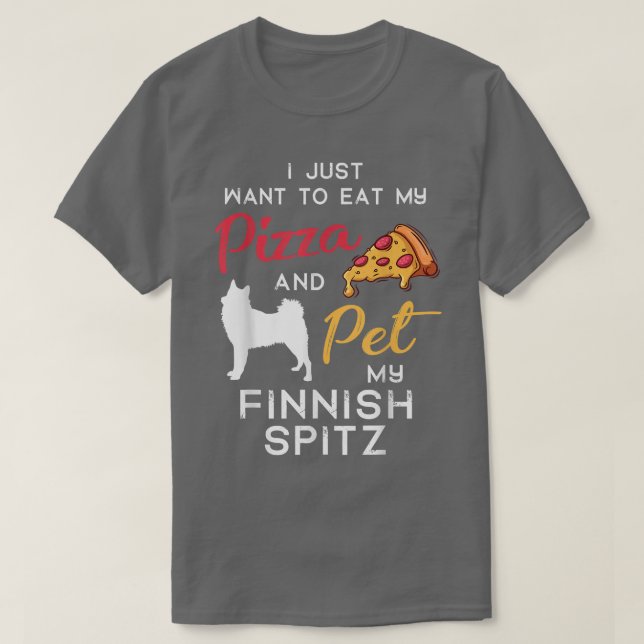 Finnischer Spitz Dog Pizza Liebhaber Weihnachtsgeb T-Shirt (Design vorne)