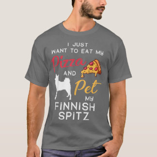 Finnischer Spitz Dog Pizza Liebhaber Weihnachtsgeb T-Shirt